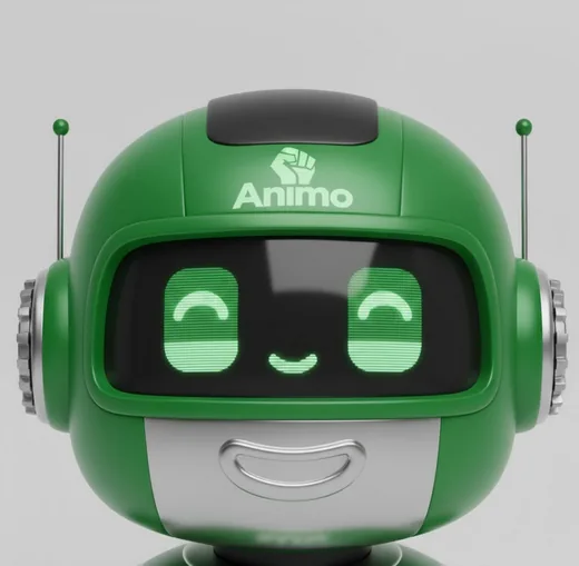 CatBot mascot, a green robot head